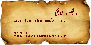 Csillag Annamária névjegykártya