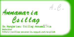 annamaria csillag business card